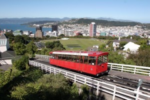 Red Cable Car in Wellington